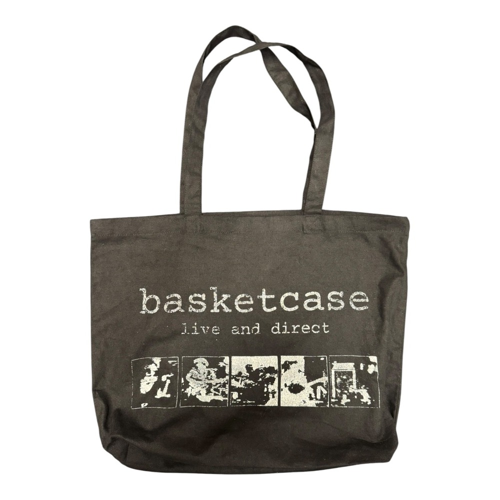 Basketcase "live and direct" Tote Bag Black OS Good Condition - Picture 1 of 3